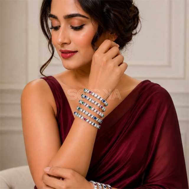 Multicolour Stone Bangles
