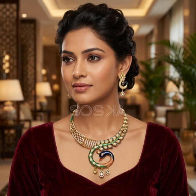 Peacock Design Necklace