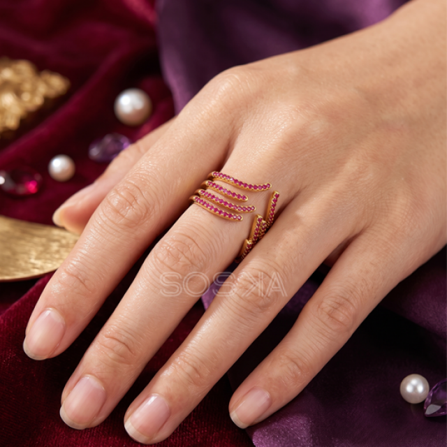 Ruby Red Stone Ring